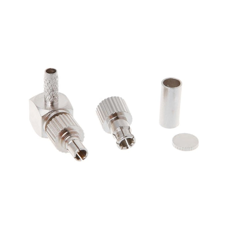 2 in 1 TS9 / CRC9 Male Right Angle RF Coaxial Card Connector for RG174 / 178 / 316 LMR100 2 in 1 TS9 / CRC9 Male Right Angle RF Coaxial Card Connector for RG174 / 178 / 316 LMR100